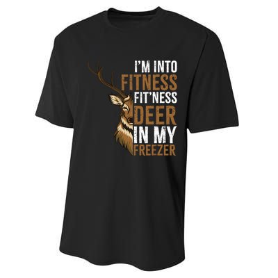 IM Into Fitness FitNess Deer In My Freezer Hunting Deer Performance Sprint T-Shirt