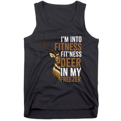 IM Into Fitness FitNess Deer In My Freezer Hunting Deer Tank Top