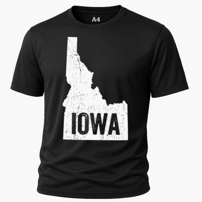 Idaho Iowa Funny Geography Mix Up Cooling Performance Crew T-Shirt