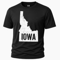 Idaho Iowa Funny Geography Mix Up Cooling Performance Crew T-Shirt