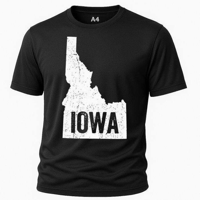 Idaho Iowa Funny Geography Mix Up Cooling Performance Crew T-Shirt