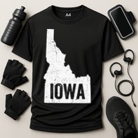Idaho Iowa Funny Geography Mix Up Cooling Performance Crew T-Shirt