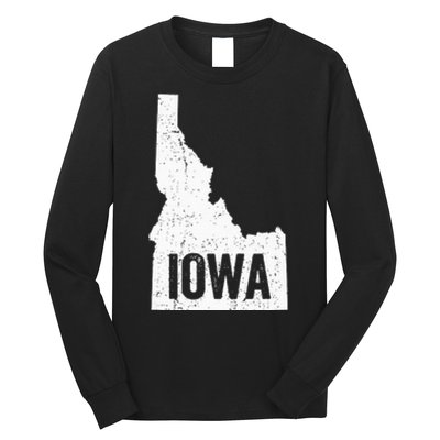 Idaho Iowa Funny Geography Mix Up Long Sleeve Shirt