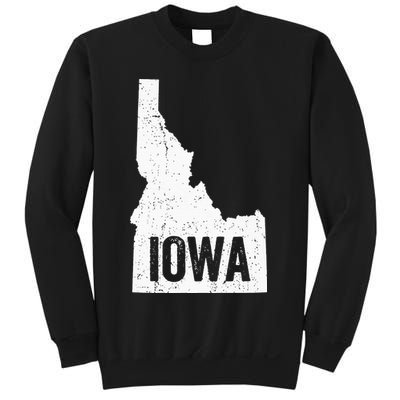 Idaho Iowa Funny Geography Mix Up Sweatshirt