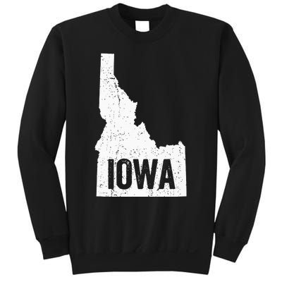 Idaho Iowa Funny Geography Mix Up Sweatshirt