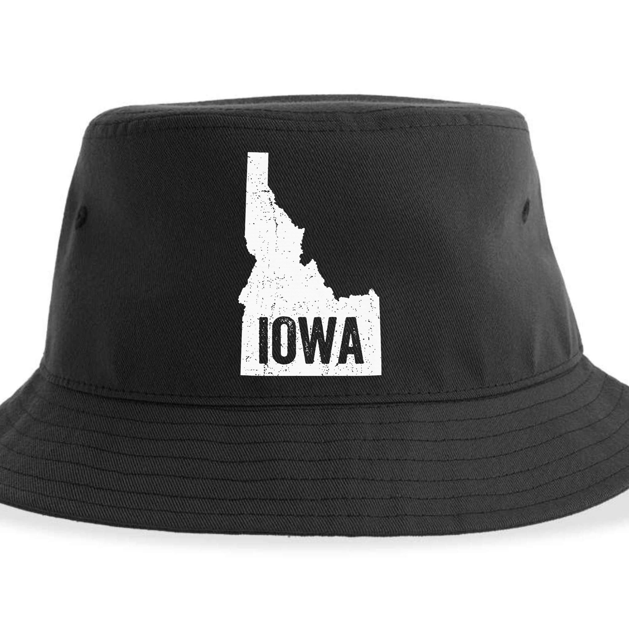 Idaho Iowa Funny Geography Mix Up Sustainable Bucket Hat
