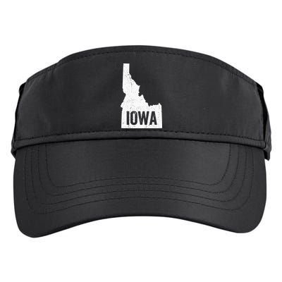 Idaho Iowa Funny Geography Mix Up Adult Drive Performance Visor