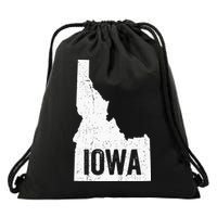 Idaho Iowa Funny Geography Mix Up Drawstring Bag