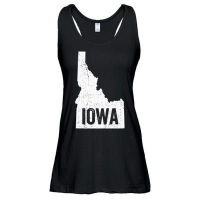 Idaho Iowa Funny Geography Mix Up Ladies Essential Flowy Tank