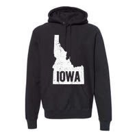 Idaho Iowa Funny Geography Mix Up Premium Hoodie