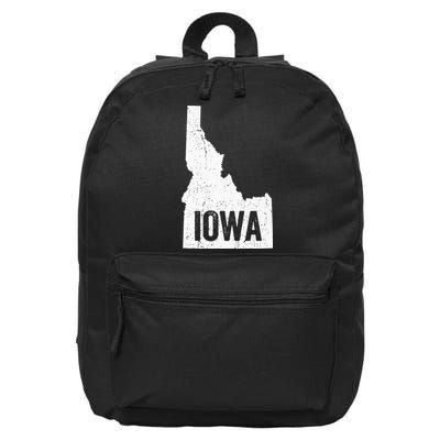 Idaho Iowa Funny Geography Mix Up 16 in Basic Backpack