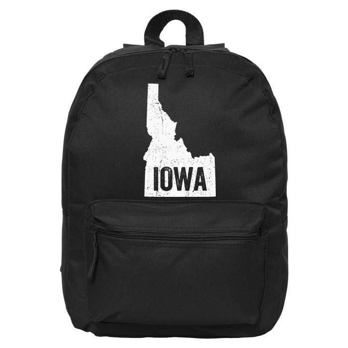 Idaho Iowa Funny Geography Mix Up 16 in Basic Backpack