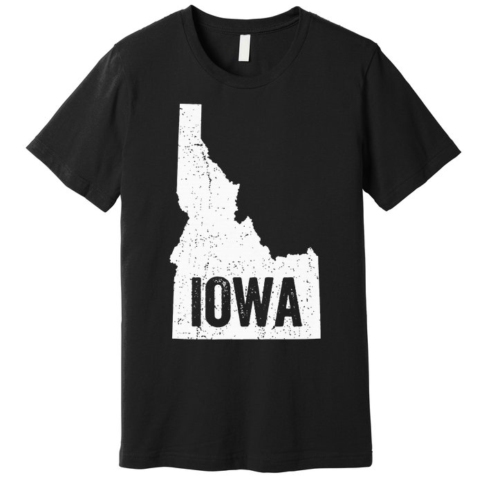 Idaho Iowa Funny Geography Mix Up Premium T-Shirt