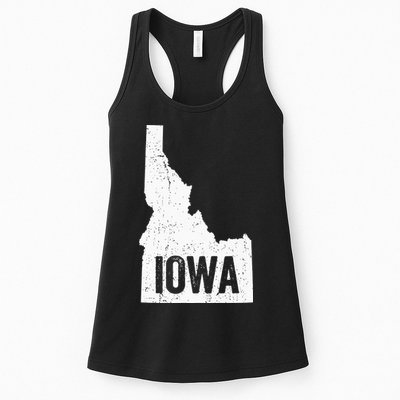 Idaho Iowa Funny Geography Mix Up Womens Tank Top