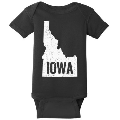 Idaho Iowa Funny Geography Mix Up Baby Bodysuit