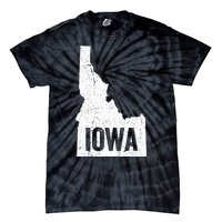 Idaho Iowa Funny Geography Mix Up Tie-Dye T-Shirt