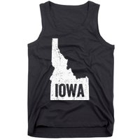 Idaho Iowa Funny Geography Mix Up Tank Top