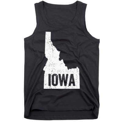 Idaho Iowa Funny Geography Mix Up Tank Top