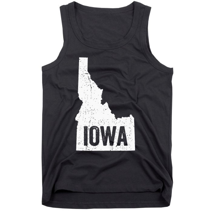 Idaho Iowa Funny Geography Mix Up Tank Top