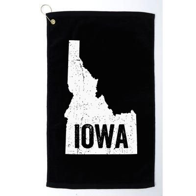 Idaho Iowa Funny Geography Mix Up Golf Towel