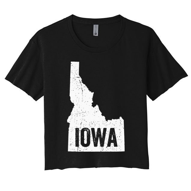Idaho Iowa Funny Geography Mix Up Crop Top