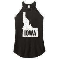 Idaho Iowa Funny Geography Mix Up Women’s Perfect Tri Rocker Tank