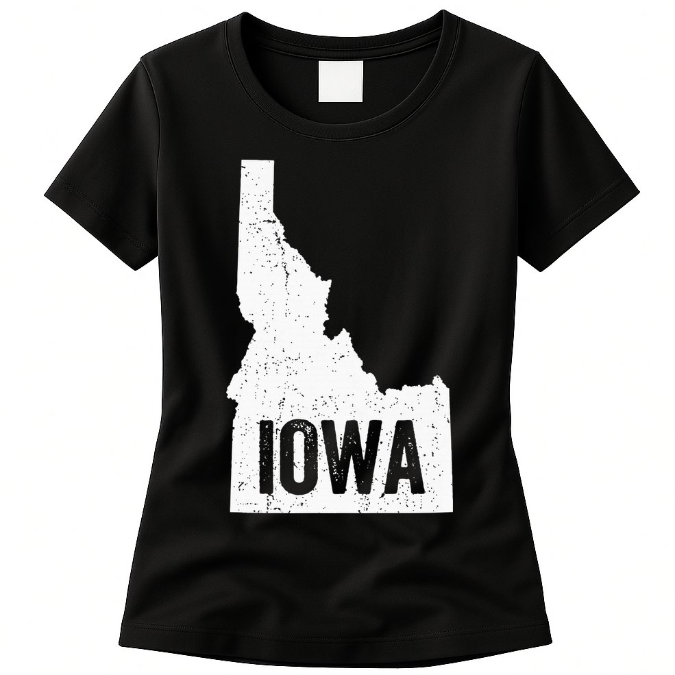 Idaho Iowa Funny Geography Mix Up Womens T-Shirt