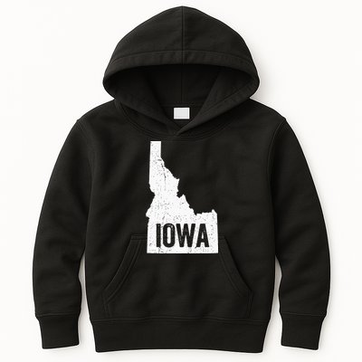 Idaho Iowa Funny Geography Mix Up Kids Hoodie
