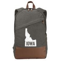 Idaho Iowa Funny Geography Mix Up Cotton Canvas Backpack
