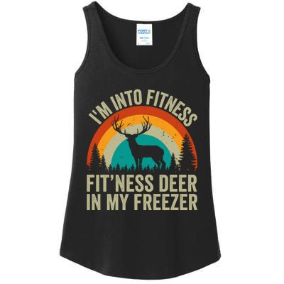 IM Into Fitness FitNess Deer In My Freezer Hunting Husband Ladies Essential Tank