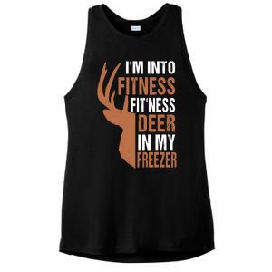 IM Into Fitness FitNess Deer In My Freezer Ladies PosiCharge Tri-Blend Wicking Tank