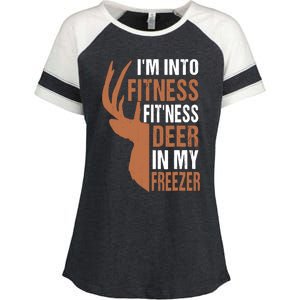 IM Into Fitness FitNess Deer In My Freezer Enza Ladies Jersey Colorblock Tee