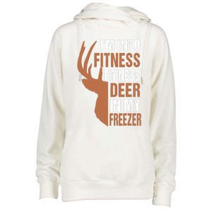 IM Into Fitness FitNess Deer In My Freezer Womens Funnel Neck Pullover Hood