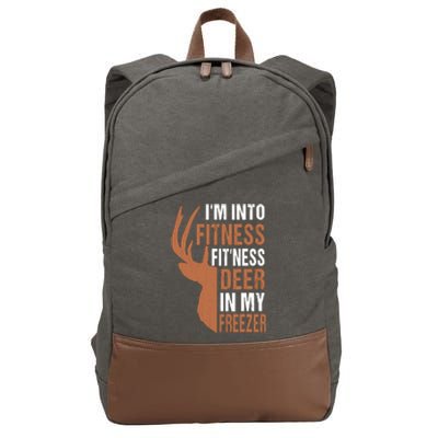 IM Into Fitness FitNess Deer In My Freezer Cotton Canvas Backpack