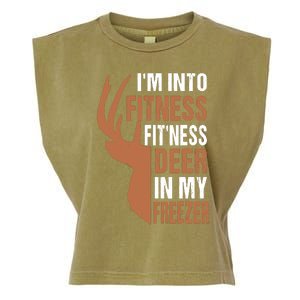 IM Into Fitness FitNess Deer In My Freezer Garment-Dyed Women's Muscle Tee