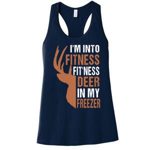 IM Into Fitness FitNess Deer In My Freezer Women's Racerback Tank