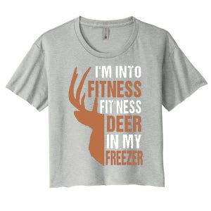 IM Into Fitness FitNess Deer In My Freezer Women's Crop Top Tee