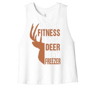 IM Into Fitness FitNess Deer In My Freezer Women's Racerback Cropped Tank