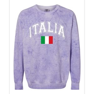 Italy Italian Flag Italia Colorblast Crewneck Sweatshirt