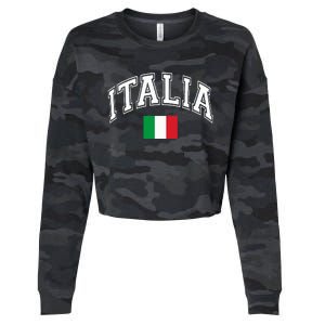 Italy Italian Flag Italia Cropped Pullover Crew