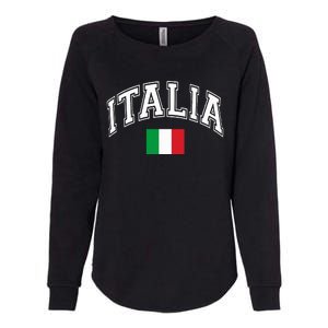 Italy Italian Flag Italia Womens California Wash Sweatshirt