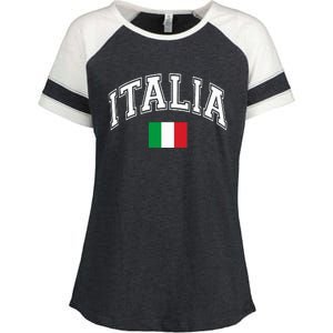 Italy Italian Flag Italia Enza Ladies Jersey Colorblock Tee