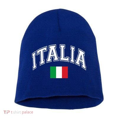 Italy Italian Flag Italia Short Acrylic Beanie