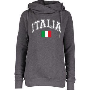 Italy Italian Flag Italia Womens Funnel Neck Pullover Hood