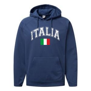 Italy Italian Flag Italia Performance Fleece Hoodie