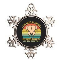 IM Into Fitness FitNess Turkey In My Mouth Thanksgiving Metallic Star Ornament