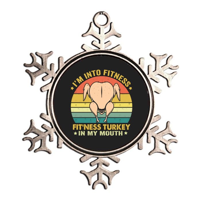 IM Into Fitness FitNess Turkey In My Mouth Thanksgiving Metallic Star Ornament