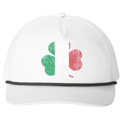 Irish Italian Flag Shamrock Italia Gift Snapback Five-Panel Rope Hat