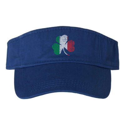 Irish Italian Flag Shamrock Italia Gift Valucap Bio-Washed Visor