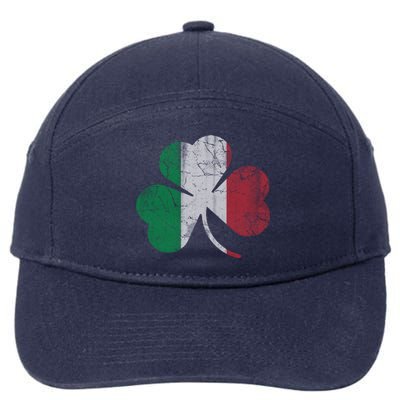 Irish Italian Flag Shamrock Italia Gift 7-Panel Snapback Hat